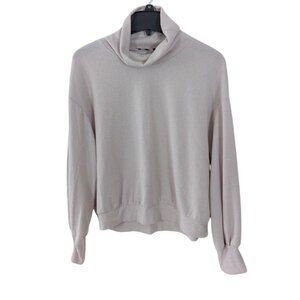 Women's NWT 1. STATE mock neck long sleeve sweater, dawn glow, size L